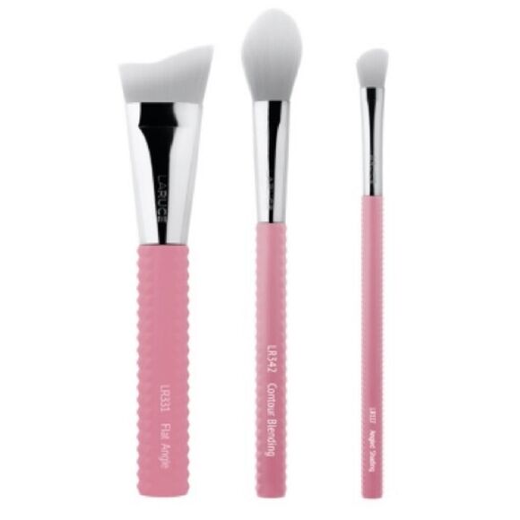 Laruce 3 Piece Contour Brush Set in Pink - Picture 1 of 11